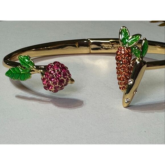 Kate Spade NEW Harvest Time vegetable bracelet hinge cuff - Picture 7 of 14